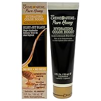 Creme of Nature Pure Honey Hydrating Color Boost Semi-Permanent Hair Color - Silky Jet Black Hair Color Unisex 3 oz