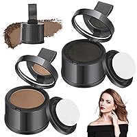 Hairline Powder, 2Pcs Magic Root Cover Up Black,Light Coffee Hair Volume Powder Sweatproof Hairline Powder,Instantly Conceals Hair Loss, Semi-Permanent Colour