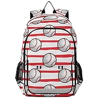 ALAZA Baseball Stripe Backpack Bookbag Laptop Notebook Bag Casual Travel Trip Daypack for Women Men Fits 15.6 Laptop