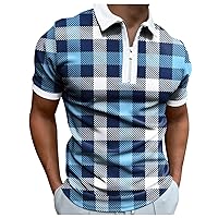 Polo Shirts for Men Slim fit Shirt Golf Shirt Retro Color Outdoor Street Short Sleeves Button-Down Print Clothing