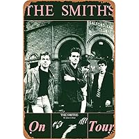 The Smiths Rock Band 1986 Concert Poster Vintage Look Metal Sign for Cafe Bar Man Cave Office Home Wall Decor Gift Retro Tin Sign 12 X 8 inch