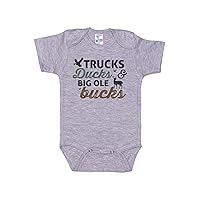 Baby Hunting Onesie/Trucks Ducks And Big Ole Bucks/Newborn Hunting Outfit/Super Soft Bodysuit