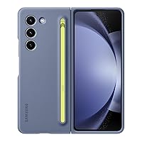 SAMSUNG Galaxy Z Fold5 Slim S Pen Phone Case with Built-In New Compact S Pen, Holder and Storage Slot for Pen, Vibrant Color Options, US Version, EF-OF94PCLEGUS, Icy Blue