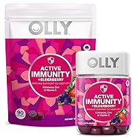 Immunity Gummy Starter Pack Bundle, Immune Support, Elderberry, Zinc, Vitamin C, Supplement, Berry, 45ct Bottle and 90ct Pouch – 135 Coun