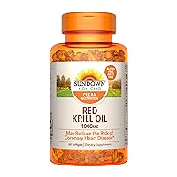 Red Krill Oil 1000 mg Softgels, Supports Heart Health, 60 Count (Packaging May Vary)