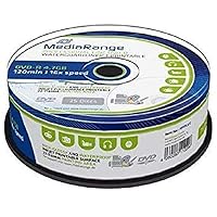 MRPL612 Slug and Storage Media DVD-R 4,7GB 120min 16x Speed, Inkjet Fullsurface Printable Cake WaterGuard High Glossy and Wide Sputtered 25 White