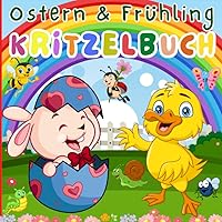 Kritzelbuch Ostern und Frühling: Erstes Malbuch für Kinder ab 2 Jahren mit großen Motiven zum ausmalen – Kinderbuch - Ostergeschenk für Mädchen und Jungen (German Edition)