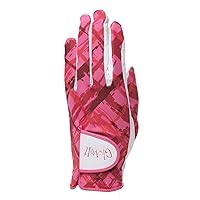 Glove It Ladies Golf Glove - Lightweight and Soft Cabretta Leather Golf Glove for Womens, Features UV Protection - Hibiscus