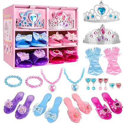 Meland Princess Dress Up Shoes - Princess Toys for Girls Age 3,4,5,6 Year Old for Birthday Christmas Gift