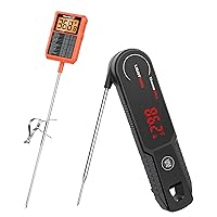 ThermoPro TP510 Waterproof Digital Candy Thermometer + ThermoPro Lightning One-Second Instant Read Meat Thermometer