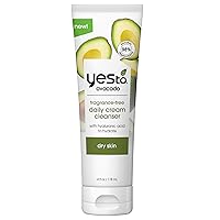 Avocado Fragrance Free Daily Cream Cleanser, Hydrating Face Wash That Removes Makeup & Impurities Leaving Skin Moisturized With Hyaluronic Acid & Glycerin, Natural Vegan & Cruelty Free, 4 Fl Oz