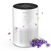 20dB Air Purifiers for Bedroom Home, HEPA 13 Air Purifier With Aromatherapy for Better Sleep, Air Cleaner Filter 99.99% Smoke, Allergies, Pet Dander, Odor, Dust, Office, Desktop (White air purifier)