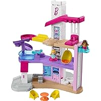 Fisher-Price Little People Barbie Toddler Playset Little DreamHouse with Music & Lights plus Figures & Accessories for Ages 18+ Months