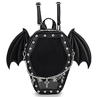 Gothic Coffin Shape Purses and Handbags for Women Halloween Shoulder Bag Ita Purse Backpack…