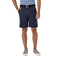 Haggar Men's Cool 18 Pro Straight Fit Flat Front 4-Way Stretch Expandable Waist Short (Regular and Big & Tall Sizes)