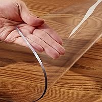 Plastic Table Top Cloths for Kitchen Table Wipeable Water Resistant Crystal End Table Wood Furniture Screen Protector Liner Protective PVC Vinyl Clear Tabletop Cover Hard Floor Chair Mat 40x68 Inch
