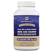 Grass Fed Beef Bone Marrow Supplement, 3300mg. Skin, Oral Health, and Joint Support. Promotes Whole-Body Wellness. Whole Bone Extract, 210 Capsules.