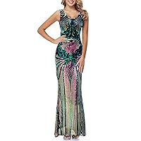 Evening Dresses for Women Party Elegant Sequined Mermaid Prom Gown