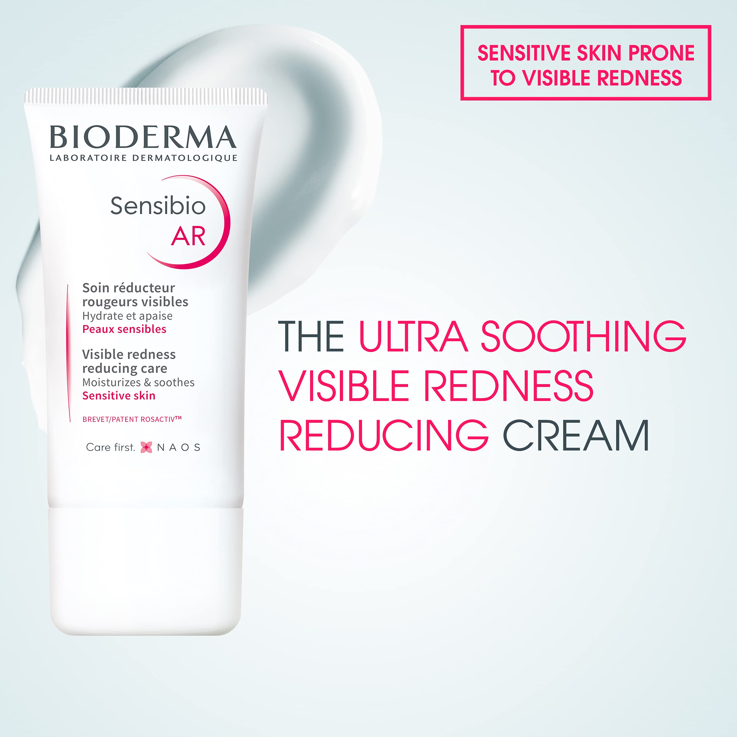 Bioderma - Visible Redness Relief for Face - Sensibio - Visible Redness Reducing Cream - Skin Soothing and Moisturizing - Visible Redness Reducing Skin Care for Sensitive Skin