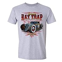Men's Genuine American Car Truck Garage Crewneck Short Sleeve T-Shirt Gray