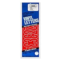 Graphic Products Duro 4-inch Gothic Vinyl Numbers Set, Red
