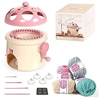 SENTRO Knitting Machines, 32 Needles Knitting Loom Smart Knitting Board Rotating Double Weaving Machine Kit for Kids and Adults Pink