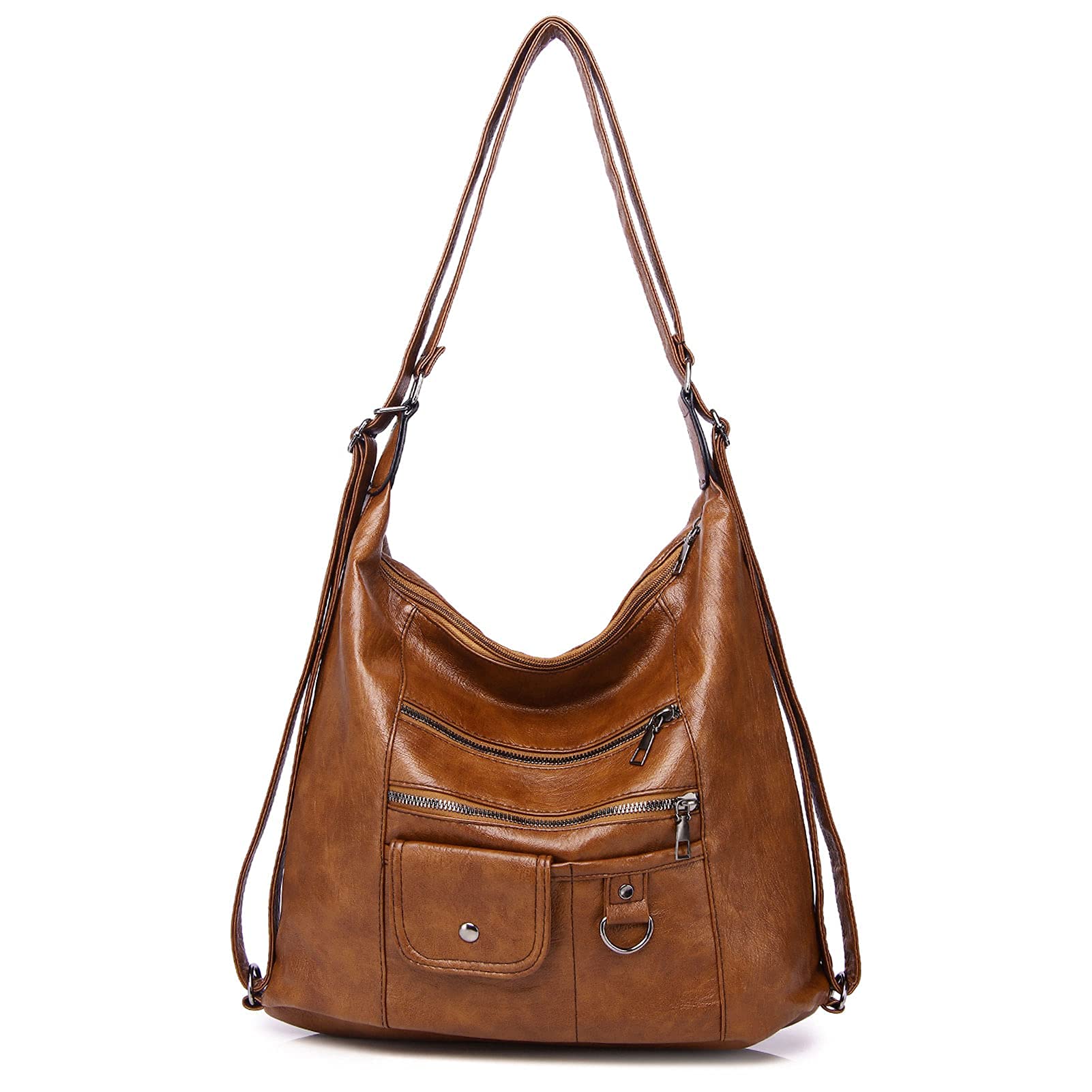 Ladies Handbags PU Leather Women Shoulder Bag Hobos Tote Purse Crossbody Large Capacity Fashion Backpack