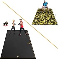 GXMMAT Extra Large Exercise Mat 10'x6'x7mm and Extra Large Rubber Exercise Mat 6'x4'x5mm