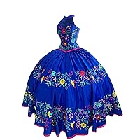 Colorful Flowers Embroidery Big Bows Ball Gowns Off Shoulders Quinceanera Prom Dresses 2024