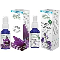Siddha Remedies Sleep Aid and Energy & Motivation Homeopathic Spray for Adults & Children to Improve Natural Energy with Better Sleep, Cell Salts and Flower Essences | No Alcohol No Sugar