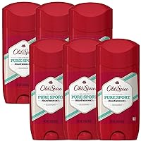 High Endurance Deodorant for Men, Pure Sport - 3 Oz / 85g x 6 Pack