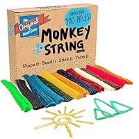 IMPRESA Monkey String from The Original Monkey Noodle - 500 Piece Jumbo Pack - Fidget Sensory Toys for Kids with Unique Needs - Fosters Creativity, Focus, & Fun -Make Anything in 2D or 3D 13 Colors