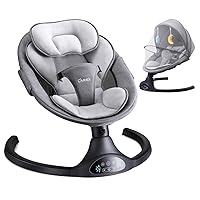 Baby Swing for Infants | Electric Bouncer for Babies,Portable Swing for Baby Boy Girl,Remote Control Indoor Baby Rocker with 5 Sway Speeds,1 Seat Positions,10 Music and Bluetooth