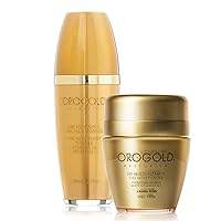Orogold 24K Multivitamin Day Cream and Oro Gold 24K Vitamin C Facial Cleanser Foam, Set of 2