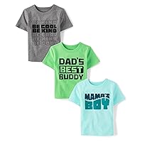 The Children's Place Baby Boys' and Toddler Family, Mom, Dad, Sibling Short Sleeve Graphic T-Shirts,multipacks