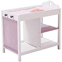 Doll Bed & Storage: Fienchen - White, Purple & Pink - Multifunctional Doll Furniture Series, Children's Pretend Play, Ages 3+