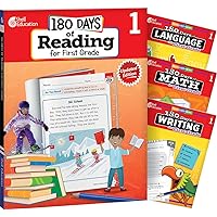 180 Days of Practice 4 Book Bundle: Daily Activities to Strengthen First Grade Literacy and Math Skills