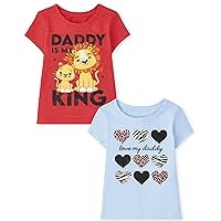 girls Multi Color Short Sleeve Graphic T shirt 2 Pack