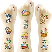 Easter Temporary Tattoos for Kids， Easter themed temporary tattoo stickers，easter basket stuffers，Easter atmosphere decoration 88Pcs