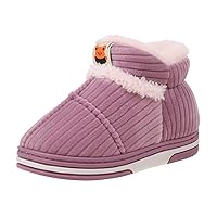 Toddler Boots Size 9 Childrens Shoes Winter Thick Furry Shoes Flat Heel Casual Home Cotton Shoes Soft Boots for Kids