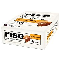 Whey Protein Bars - Almond Honey | Healthy Breakfast Bar & Protein Snacks, 18g Protein, 4g Fiber, Just 3 Whole Food Ingredients, Non-GMO Healthy Snacks, Gluten-Free, Soy Free Bar, 12 Pack