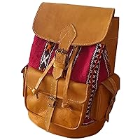 leather backpack purse for women designer travel backpack vintage handmade shoulder bag ladies casual daypack kilim