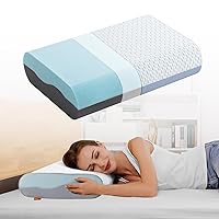 Maxzzz Memory Foam Pillows, Gel Cooling Bed Pillows, Sleep Pillow, Removable Machine Washable Pillowcase,Standard Size