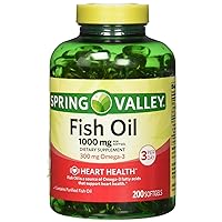 All Natural Fish Oil Heart Health 1000 Mg/300 Mg Omega-3 200 Soft Gel