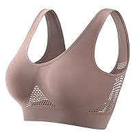 2024 Breathable Sports Bras for Women Cool Liftup Air Bra Padded Wireless Workout Bralettes Full Coverage Mesh Bra
