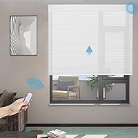 Grandekor Motorized Cellular Shade with Remote,Motorized Blinds 90% Blackout Cordless Smart Honeycomb Blinds with Battery Powered,White Light-Filtering,31x64