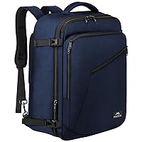 MATEIN Weekender Backpack, Large Capacity Travelling Suitcase Backpack with Strap for Clothes, Expandable Flight Approved Business Carry on Backpack for International Travel, Blue