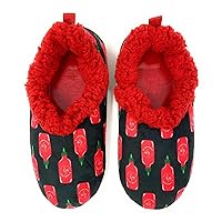 Women's Fuzzy Plush Non-Slip Slippers, Warm Comfy Cozy House Slippers, Fleece Lined Indoor Shoes
