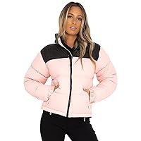 Lexi Fashion Womens Thick Puffer Two Tone Padded Quilted Jacket Down Coat