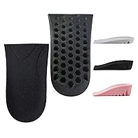 Height Increase Insoles, Heel Shoe Lifts for Achilles Tendonitis and Leg Length Discrepancy, Shoe Inserts to Make You Taller, Heel Cushion Inserts for Men & Women Black 1
